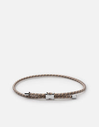 Miansai Bracelets Orson Pull Bungee Rope Bracelet, Sterling Silver/Cream-Black Cream/Black / O/S