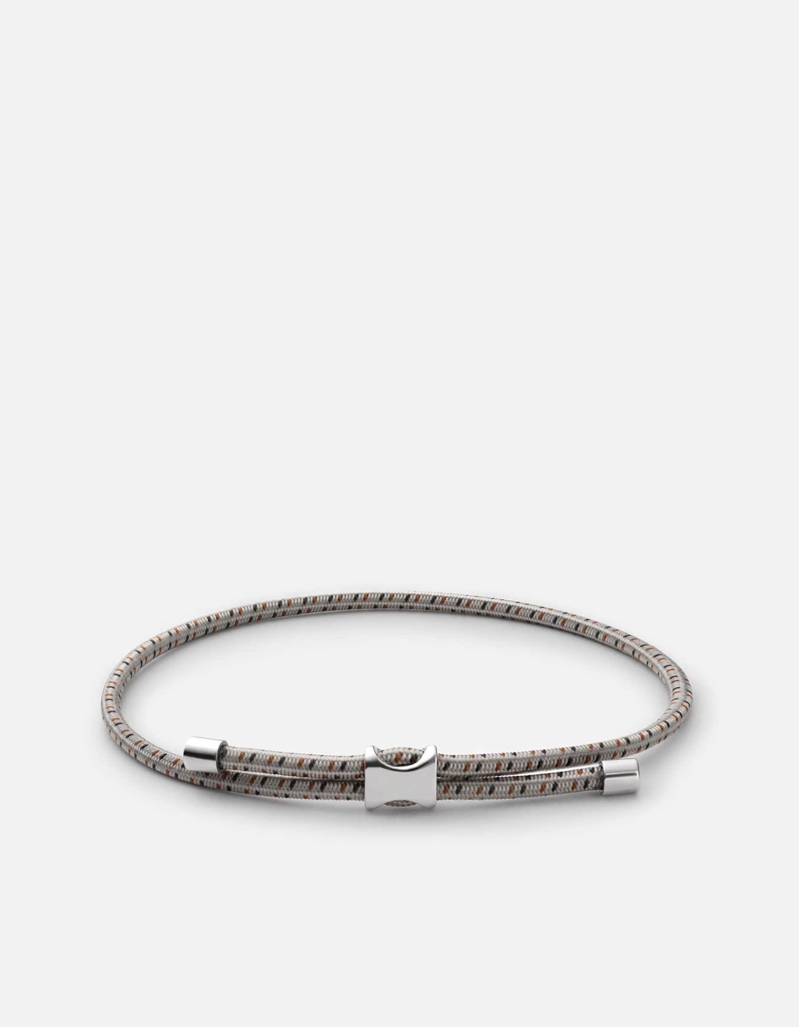 Men's Orson Pull Bungee Rope Bracelet, Sterling Silver / Solid