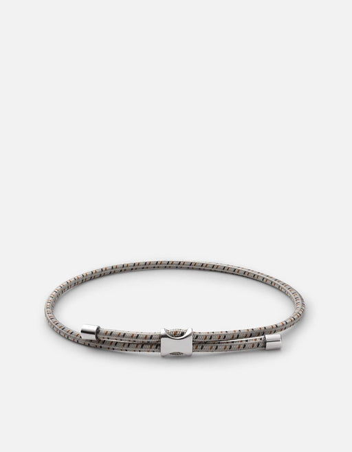 Miansai Bracelets Orson Pull Bungee Rope Bracelet, Sterling Silver Gray/Brown / O/S