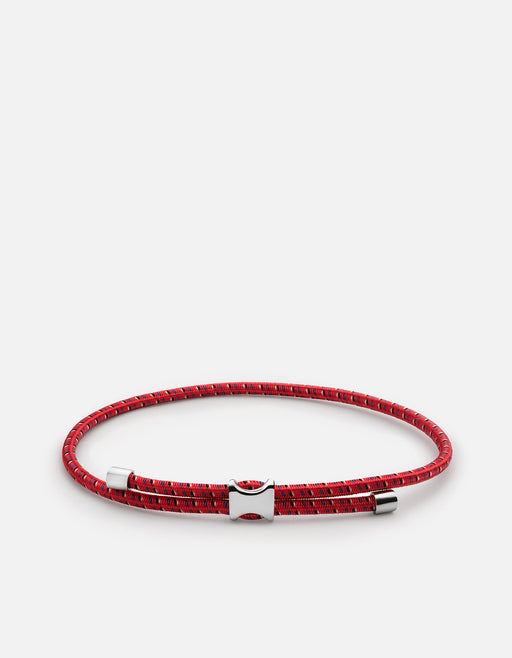 Miansai Bracelets Orson Pull Bungee Rope Bracelet, Sterling Silver Red/Black / O/S
