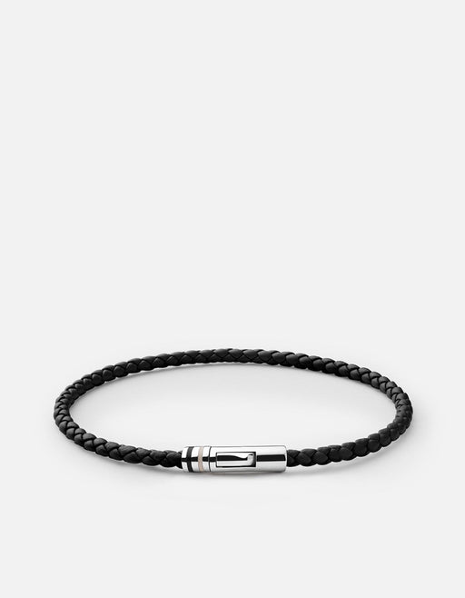 Miansai Bracelets Juno Leather Bracelet, Sterling Silver Black / M
