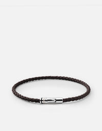 Miansai Bracelets Juno Leather Bracelet, Sterling Silver Brown / M