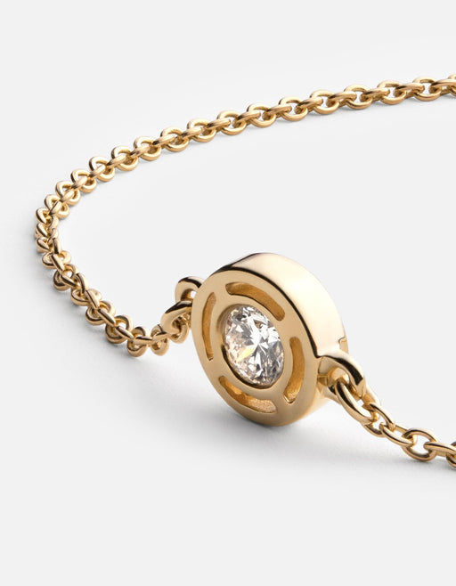 Miansai Bracelets Luna Bracelet, 14K Gold/Diamond Polished Gold / S/M