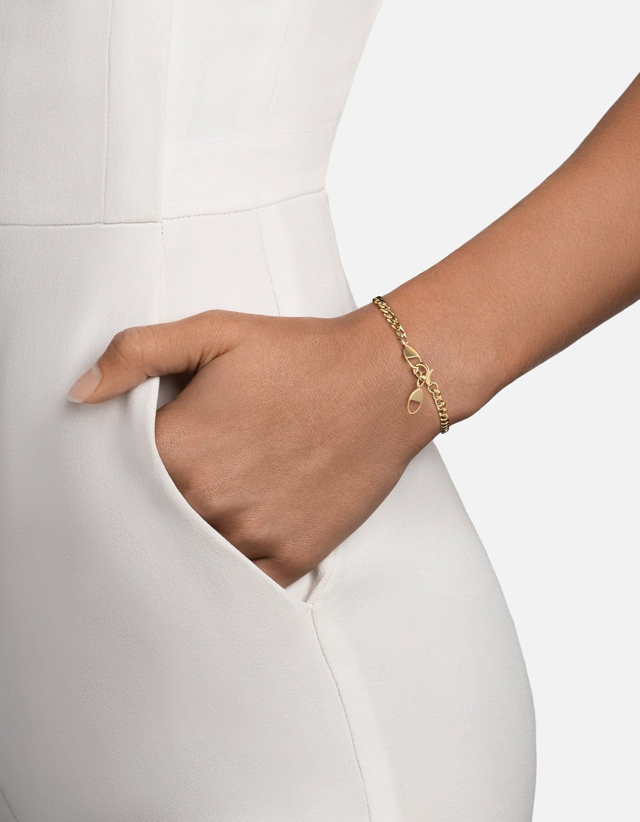 Miansai 3mm ID Chain Bracelet, Gold Vermeil | Small Polished Gold