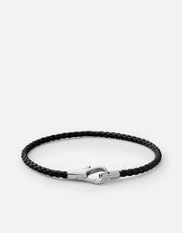 Miansai Bracelets Knox Leather Bracelet, Sterling Silver Black / S