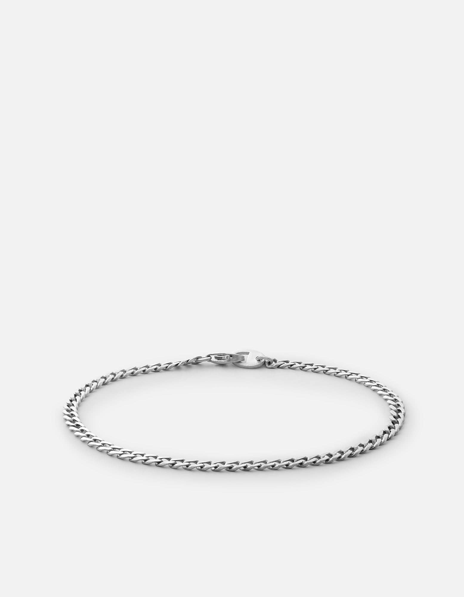アクセサリー meian sterling silver chain bracelet Annex Cuban Curb Chain Bracelet II, Matte Sterling Silver | Miansai