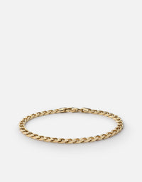 Miansai Bracelets 4mm Cuban Chain Bracelet, Gold Vermeil Polished Gold / M
