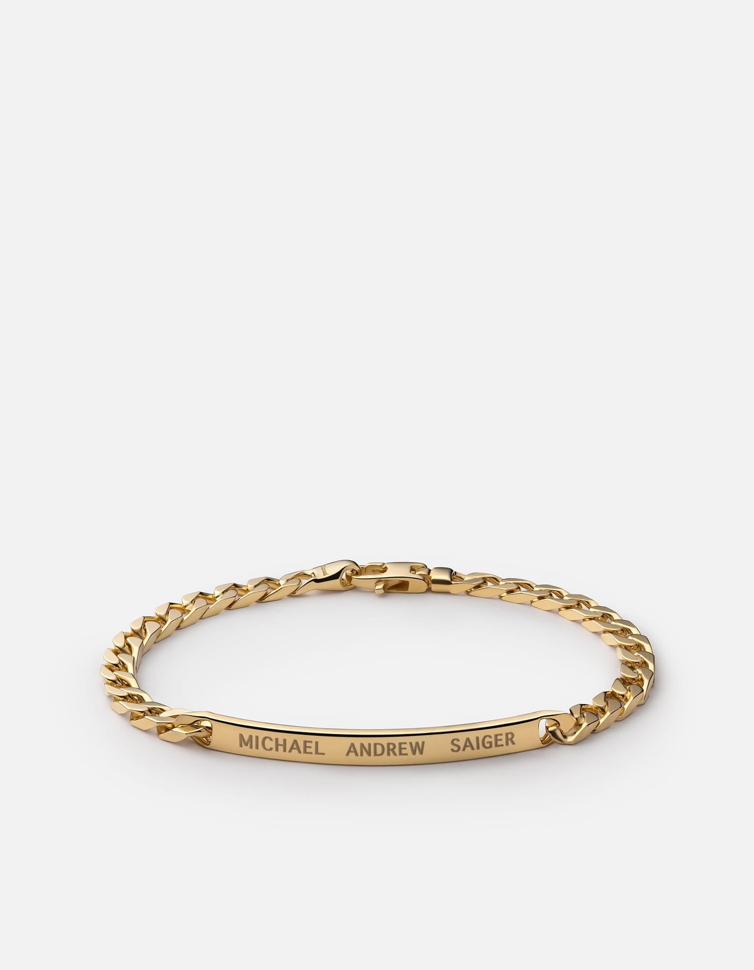 Men's 4mm ID Chain Bracelet, Gold Vermeil | Miansai