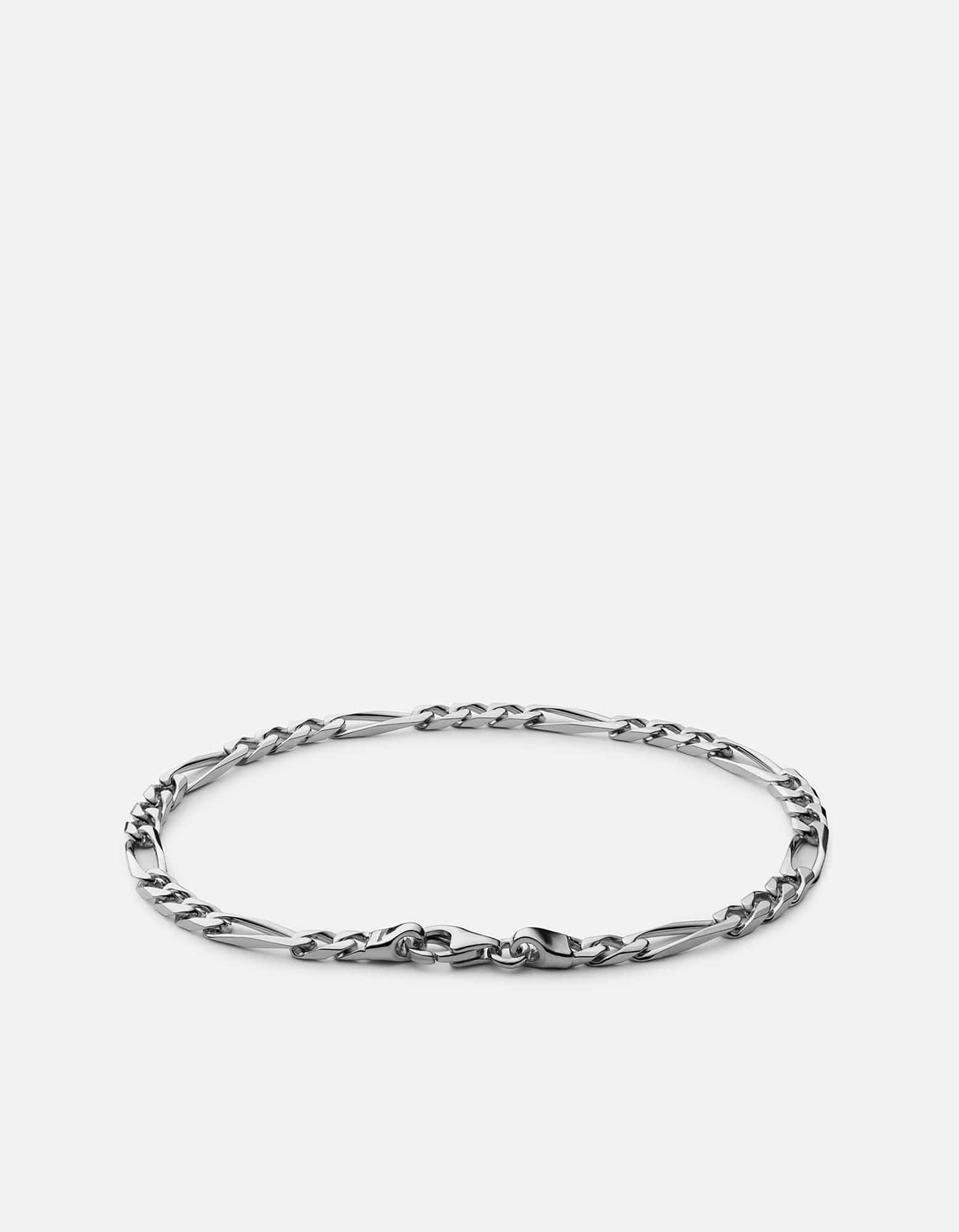 Men's 3mm Figaro Chain Bracelet, Sterling Silver | Miansai