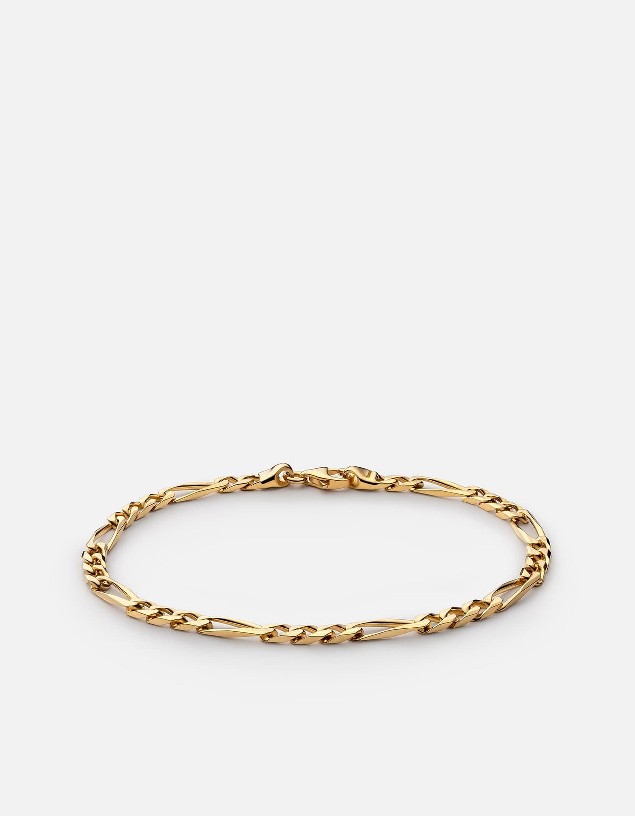 3mm Figaro Chain Bracelet Gold Vermeil Men's | Miansai