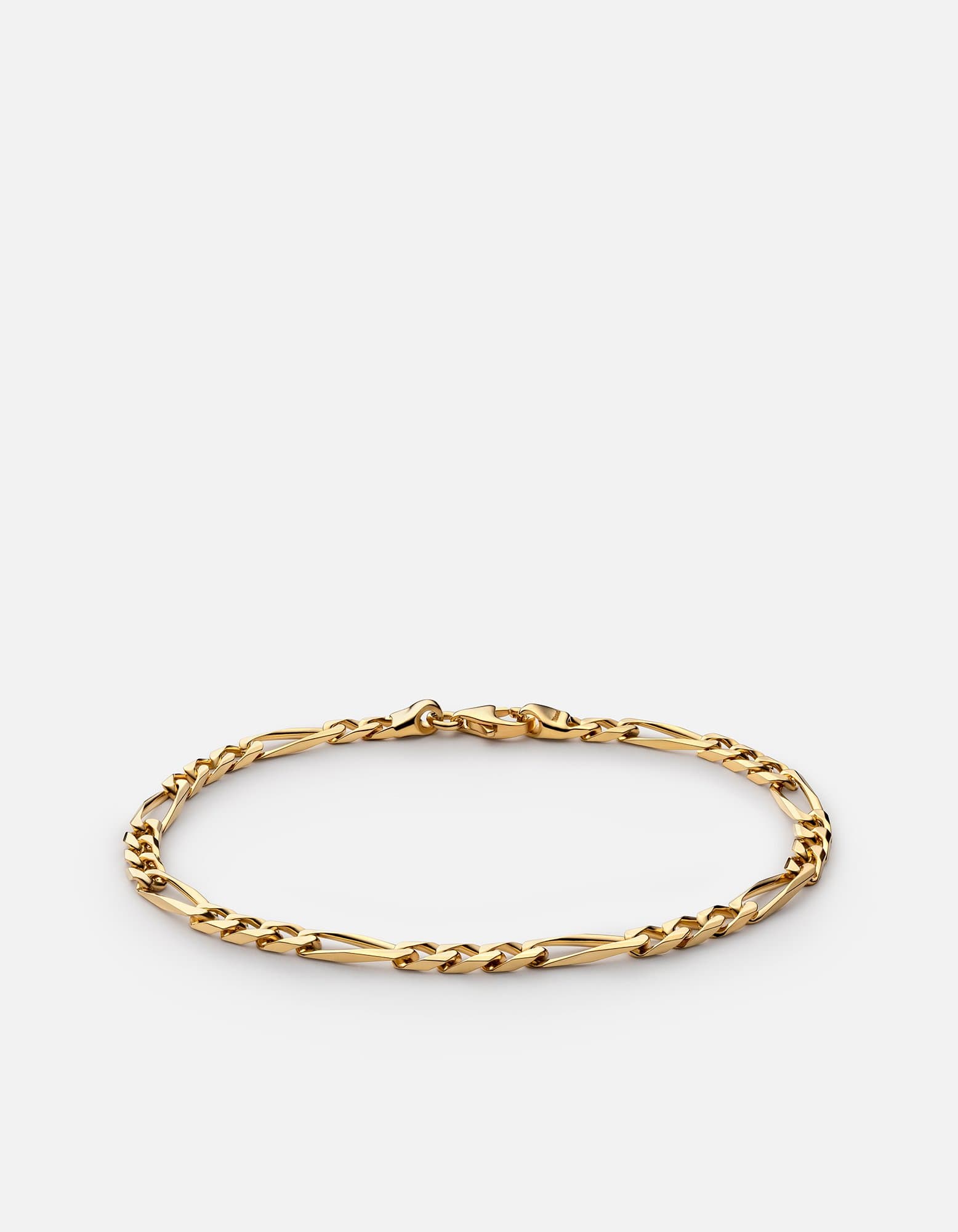 3mm Figaro Chain Bracelet, Gold Vermeil Men's Bracelets Miansai