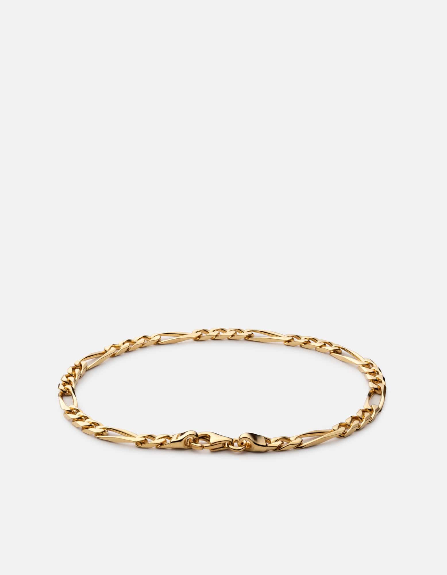 SALE 35% OFF - Large Gold Figaro Chain Bracelet