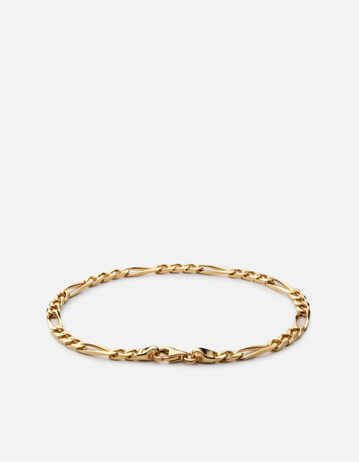 Miansai Bracelets 3mm Figaro Chain Bracelet, Gold Vermeil