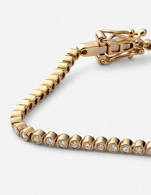 Miansai Bracelets Century Round Bracelet, 14k Gold Pavé Polished Yellow Gold/Pave / S