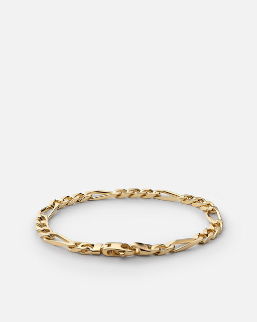 Miansai Bracelets 5mm Figaro Chain Bracelet, Gold Vermeil Polished Gold / M
