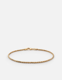 Miansai Bracelets 1.8mm Rope Chain Bracelet, Gold Vermeil Polished Gold / S