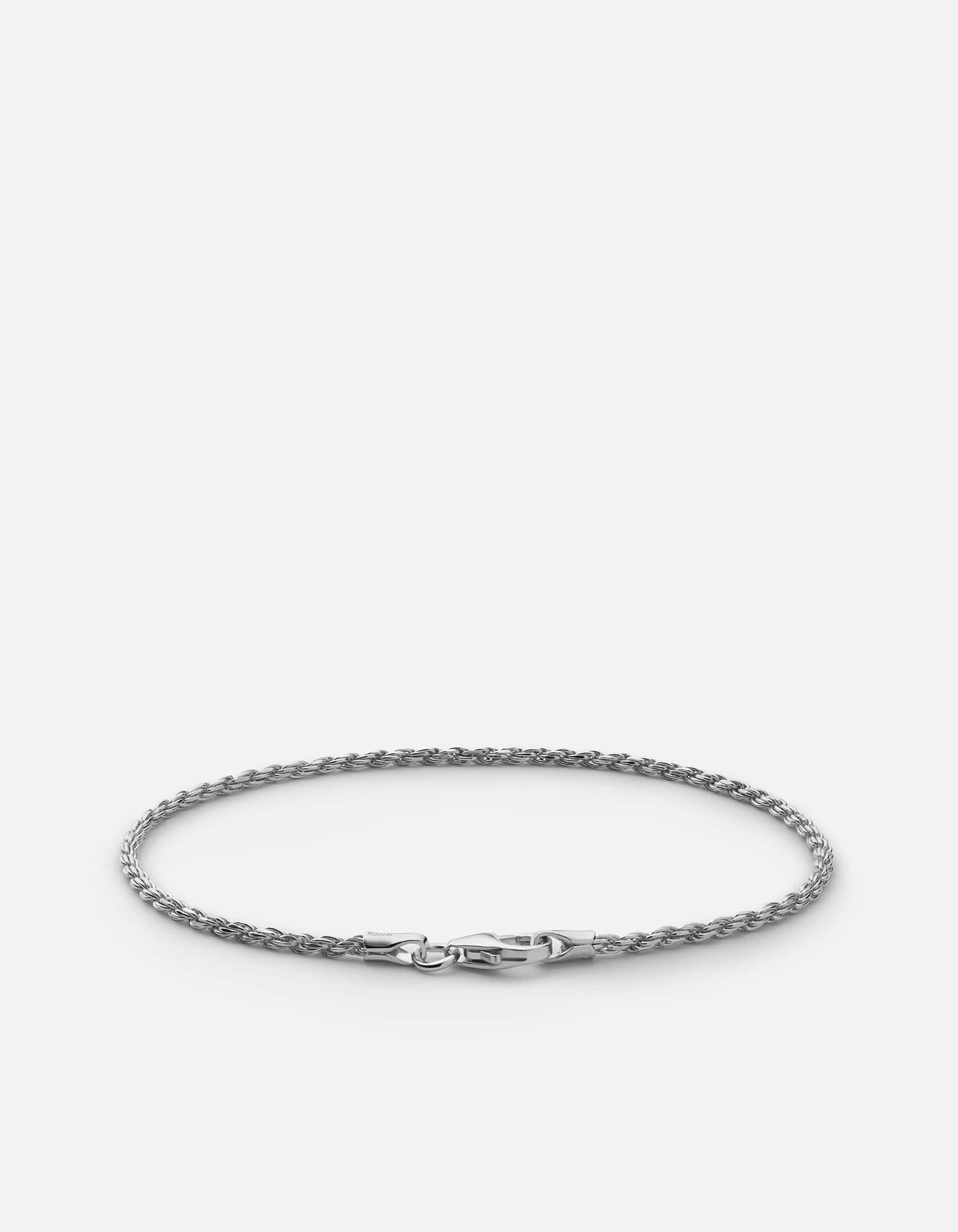 Men's 1.8mm Rope Chain Bracelet, Sterling Silver | Miansai