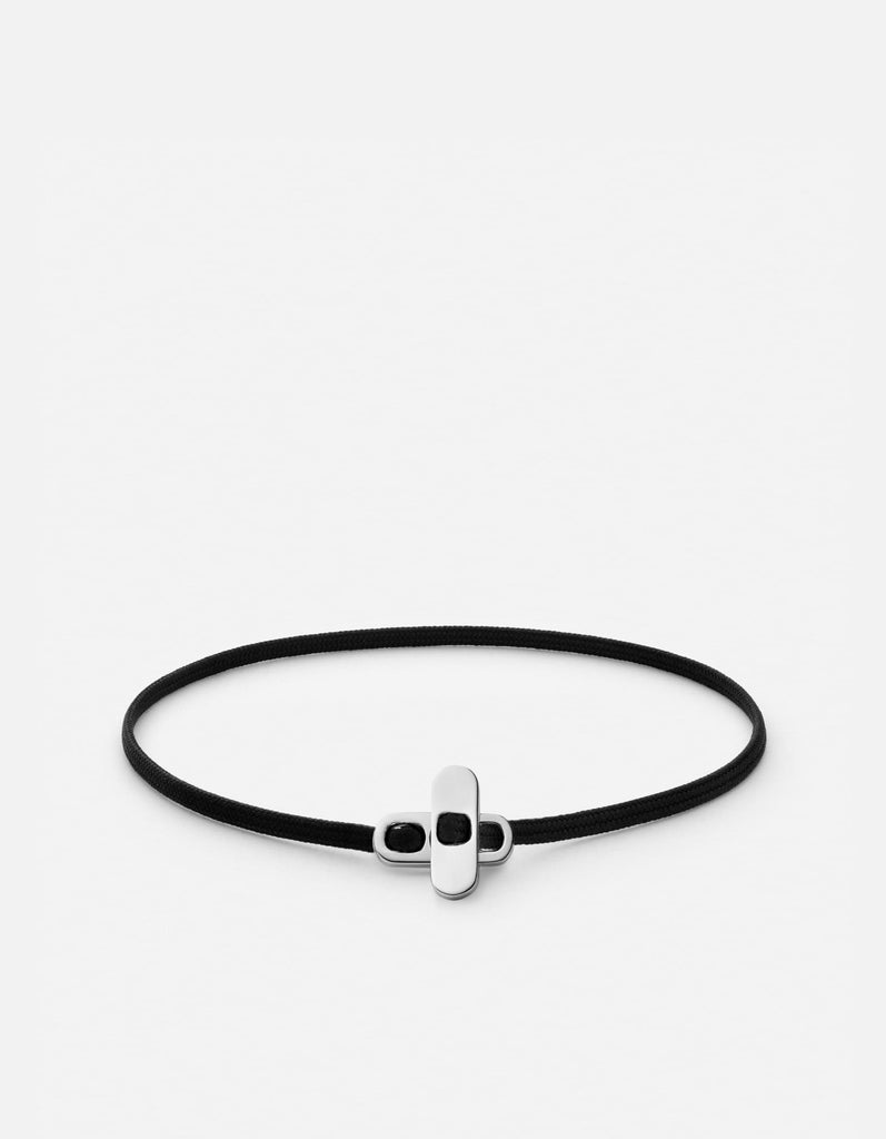 Miansai Bracelets Metric 2.5mm Rope Bracelet, Sterling Silver Black / M / Monogram: No