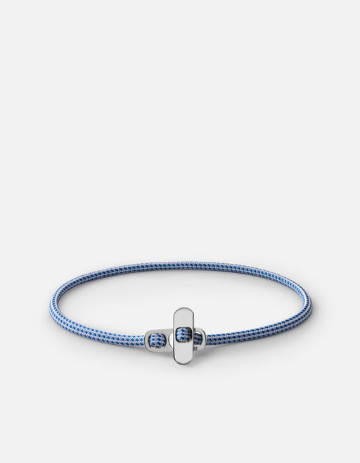 Miansai Bracelets Metric 2.5mm Rope Bracelet, Sterling Silver Light Blue / M / Monogram: No