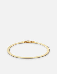 Miansai Bracelets Herringbone Bracelet, Gold Vermeil Polished Gold / S