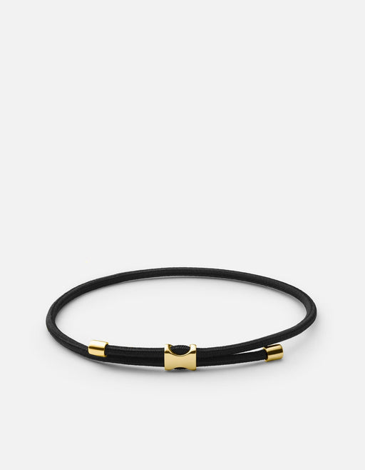 Miansai Bracelets Orson Pull Bungee Rope Bracelet, Gold Vermeil Black / O/S