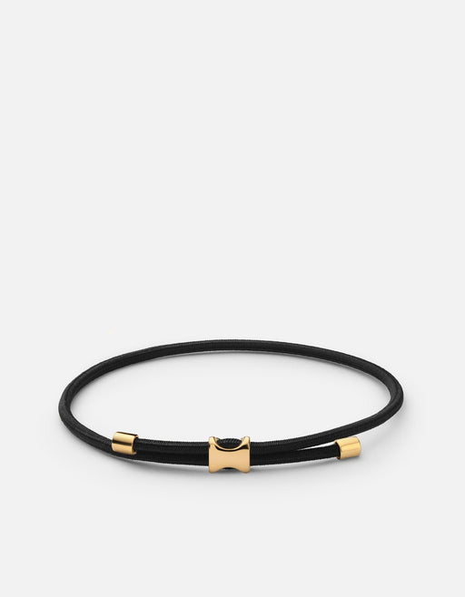 Miansai Bracelets Orson Pull Bungee Rope Bracelet, Gold Vermeil Black / O/S