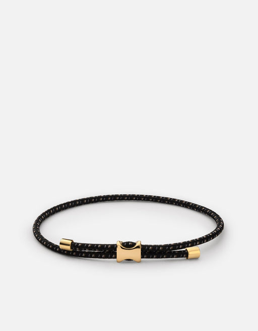 Miansai Bracelets Orson Pull Bungee Rope Bracelet, Gold Vermeil Black/Brown / O/S