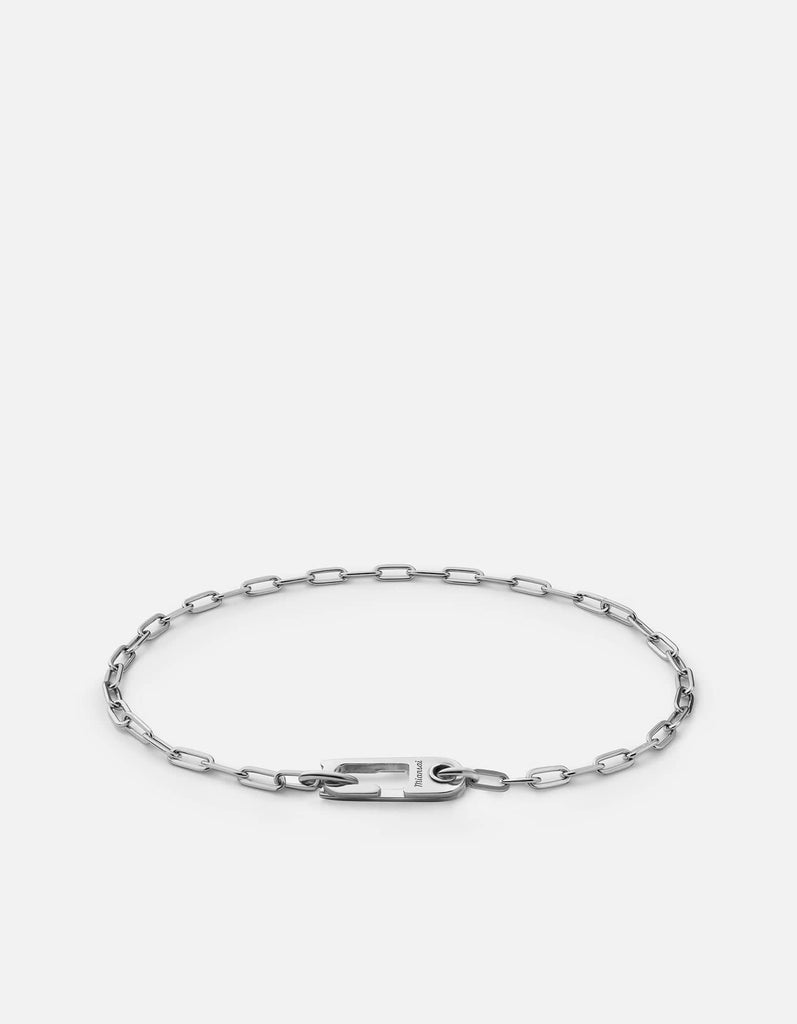 Miansai Bracelets Annex Volt Link Bracelet, Sterling Silver Polished Silver / M