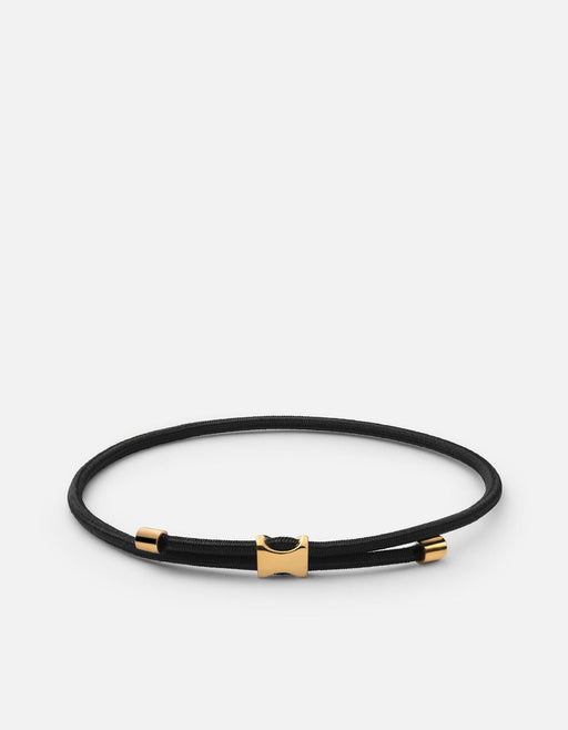 Miansai Bracelets Orson Pull Bungee Rope Bracelet, 14k Gold Black / O/S