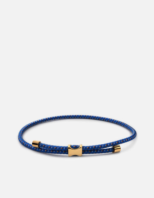 Miansai Bracelets Orson Pull Bungee Rope Bracelet, 14k Gold Cobalt Blue / O/S