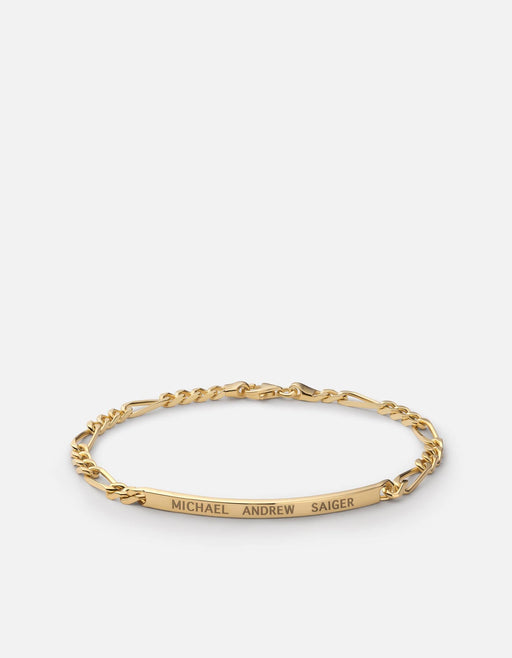 Miansai Bracelets 3mm ID Figaro Chain Bracelet, Gold Vermeil