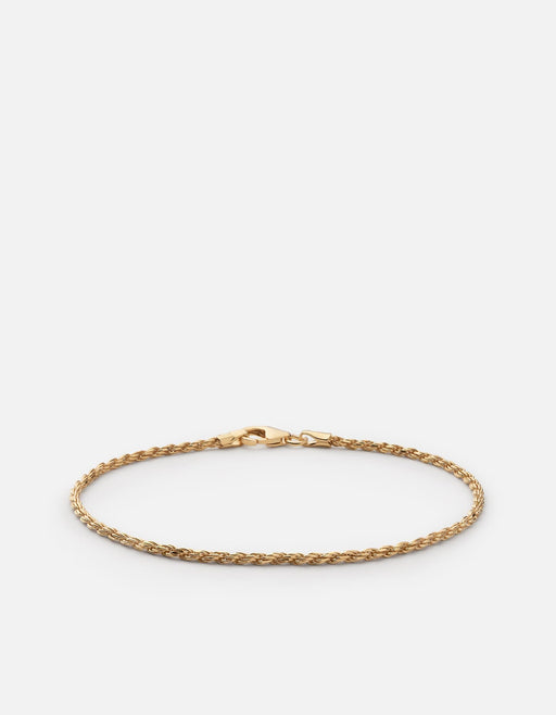 Miansai Bracelets 1.8mm Rope Chain Bracelet, Gold Vermeil Polished 14k Gold / M