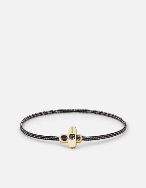 Miansai Bracelets Metric 2.5mm Rope Bracelet, Gold Vermeil Black/Grey / M / Monogram: Yes