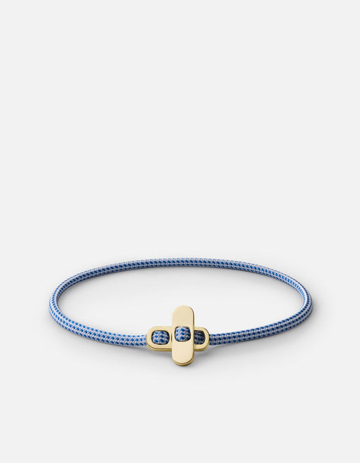 Miansai Bracelets Metric 2.5mm Rope Bracelet, Gold Vermeil Light Blue / M / Monogram: No