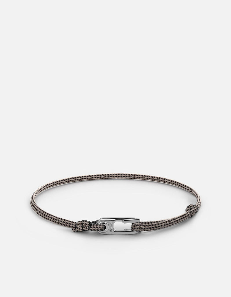 Miansai Bracelets Annex Knot Bracelet, Sterling Silver Sand/Black / O/S