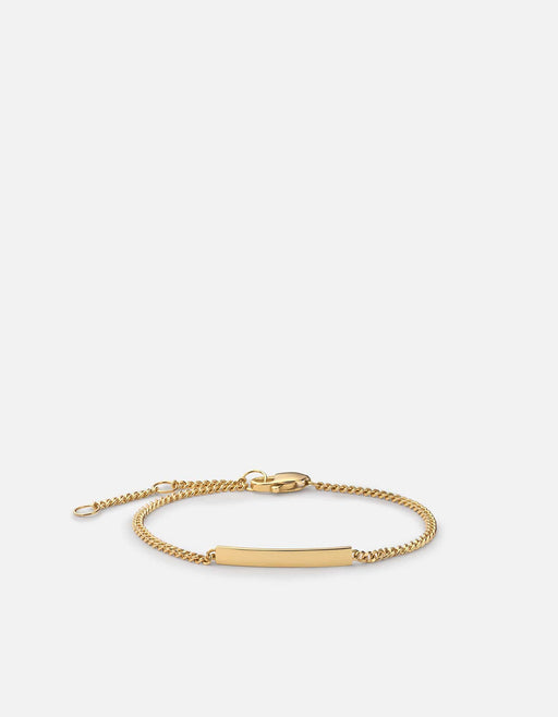 Miansai Bracelets Mini ID Chain Bracelet, 14k Gold Polished Gold / Mini / Monogram: No