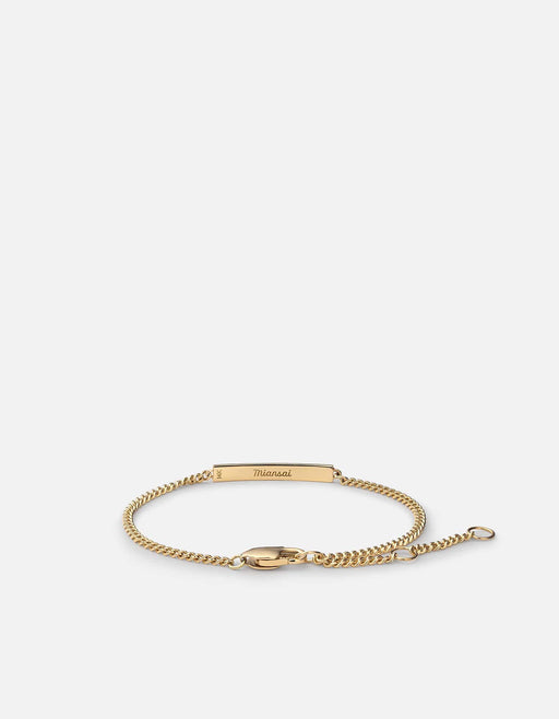 Miansai Bracelets Mini ID Chain Bracelet, 14k Gold