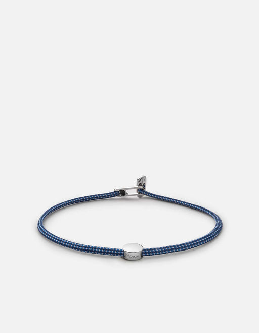Miansai Bracelets Type Metric 2.5mm Rope Bracelet, Sterling Silver/Dark Blue 1 Letter / Dark Blue / M / Monogram: Yes