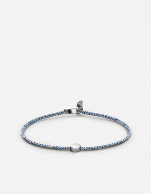 Miansai Bracelets Type Metric 2.5mm Rope Bracelet, Sterling Silver/Light Blue 1 Letter / Light Blue / S / Monogram: Yes