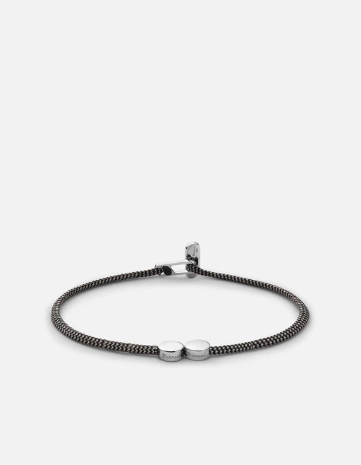 Miansai Bracelets Type Metric 2.5mm Rope Bracelet, Sterling Silver/Black/Gray 2 Letters / Black/Gray / S / Monogram: Yes