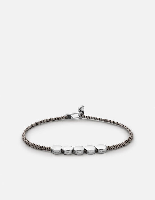 Miansai Bracelets Type Metric 2.5mm Rope Bracelet, Sterling Silver/Sand/Black
