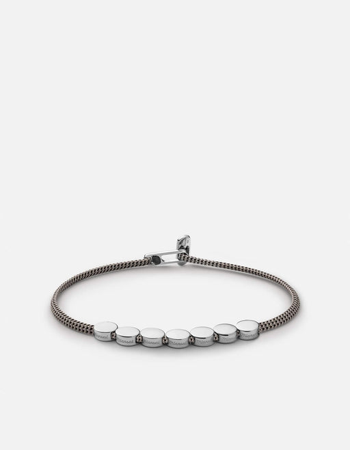 Miansai Bracelets Type Metric 2.5mm Rope Bracelet, Sterling Silver/Sand/Black