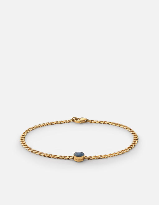 Miansai Bracelets Eye of Time Type Chain Bracelet, Gold Vermeil/Blue No Letter / Blue / S / Monogram: No