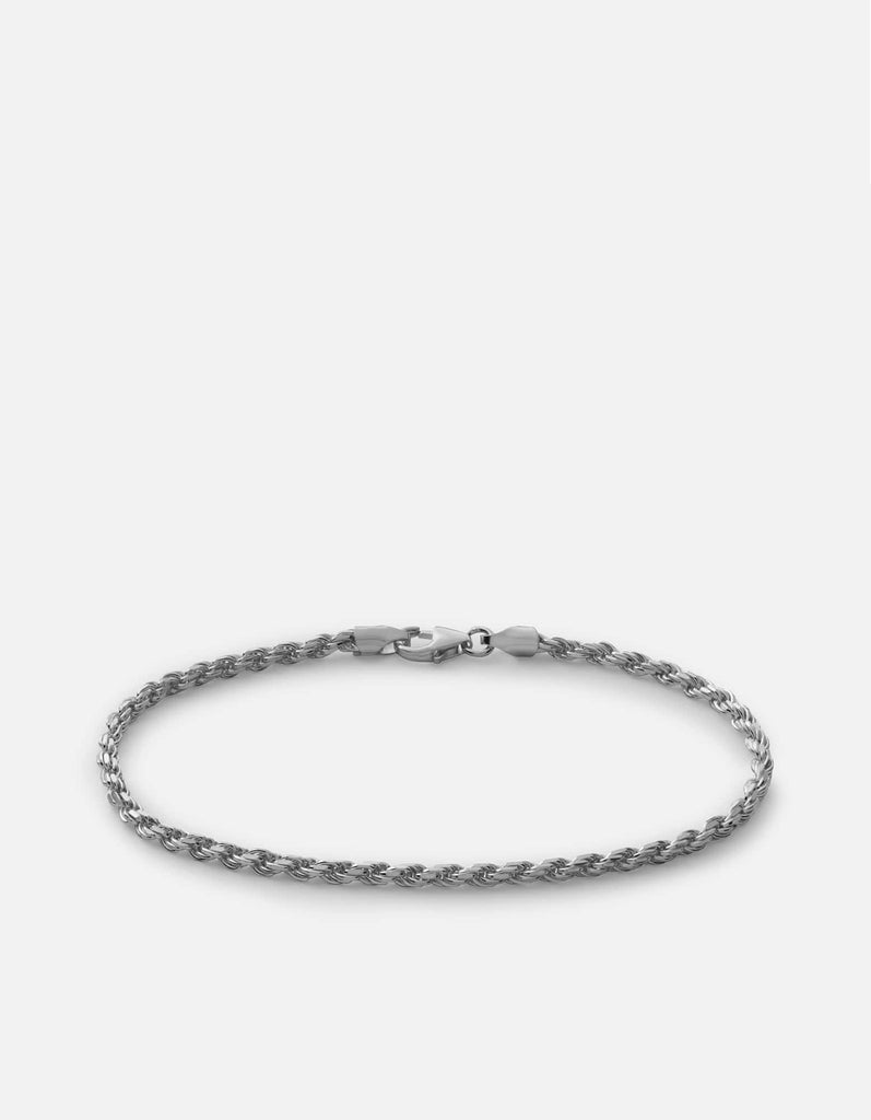 Miansai Bracelets 2.4mm Rope Chain Bracelet, Sterling Silver Polished Silver / S
