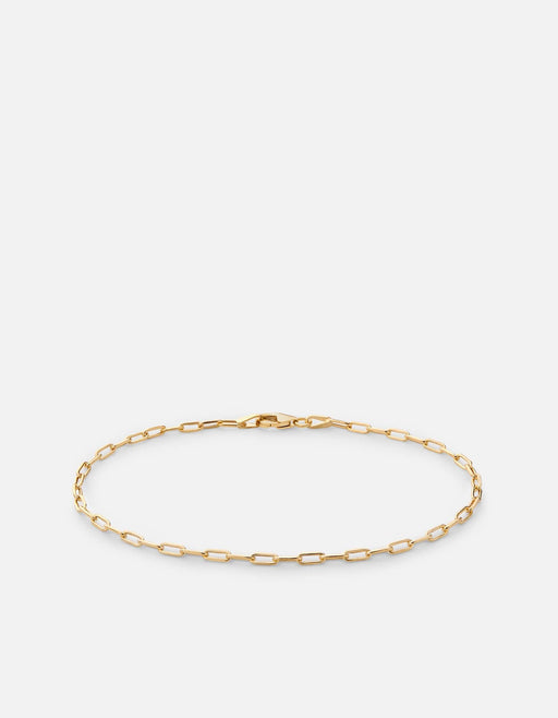 Miansai Bracelets 2.5mm Volt Link Cable Chain Bracelet, 14k Gold Polished Gold / S