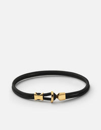 Miansai Bracelets Orson Loop Bungee Rope Bracelet, Gold Vermeil Black / S