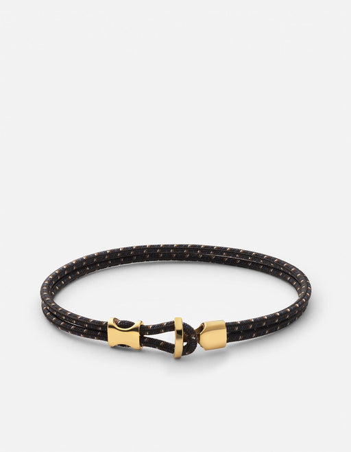 Miansai Bracelets Orson Loop Bungee Rope Bracelet, Gold Vermeil Black/Brown / M