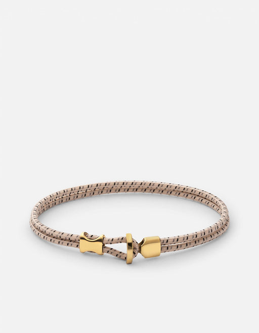 Miansai Bracelets Orson Loop Bungee Rope Bracelet, Gold Vermeil Cream/Black / S