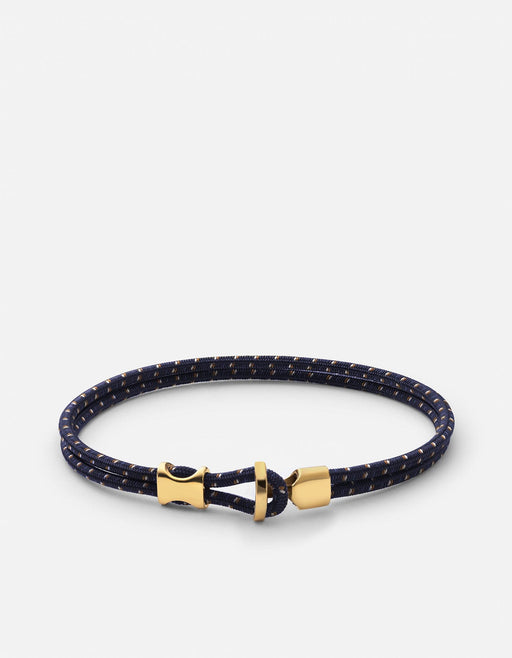 Miansai Bracelets Orson Loop Bungee Rope Bracelet, Gold Vermeil Navy/Brown / M