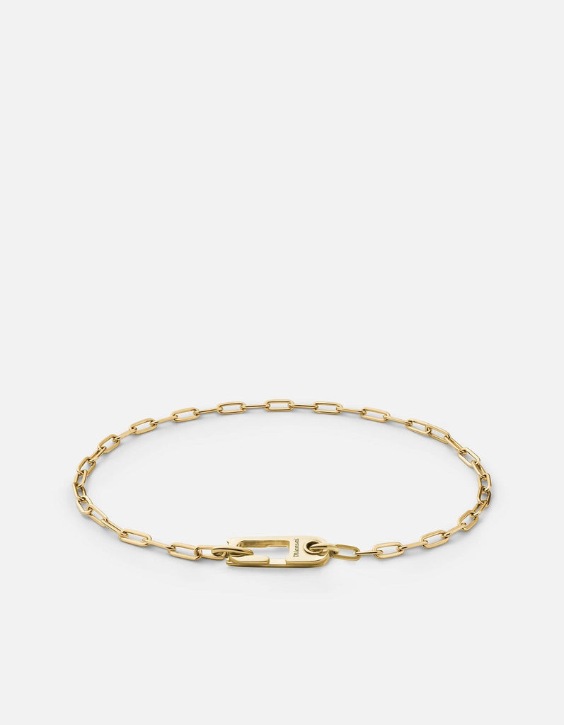 Miansai Bracelets Annex Volt Link Bracelet, Gold Vermeil Polished Gold / S